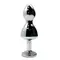 Wooomy Lollypop Double Ball, L - Анальна пробка з каменем, 10.5х3.5 см (прозорий)