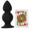 Tom of Finland Weighted Silicone Anal Plug - Большая фигурная анальная пробка, 12,7х5,7 см (чёрный)