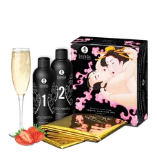 Shunga Massage Gel - набор для эротического массажа (Клубника с шампанским), 500 мл