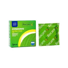 Recare Ultra Thin Mint Condoms 3 шт, ультратонкі