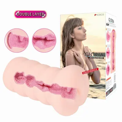 Kokos Gloria DL - Мастурбатор вагина двухслойный, 20х8 см