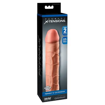 Pipedream Fantasy X-tensions Perfect Extension - Насадка-удлинитель для пениса, 5.1 см (телесный)