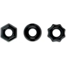 Ns Novelties Renegade Chubbies Rings - Набор эрекционных колец (чёрный)