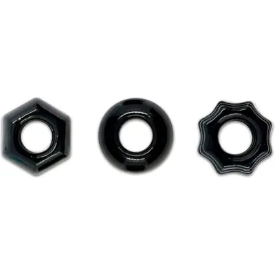 Ns Novelties Renegade Chubbies Rings - Набор эрекционных колец (чёрный) Ns Novelties Renegade Chubbies Rings - Набор эрекционных колец (чёрный)