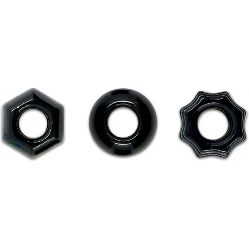 Ns Novelties Renegade Chubbies Rings - Набор эрекционных колец (чёрный) Ns Novelties Renegade Chubbies Rings - Набор эрекционных колец (чёрный)