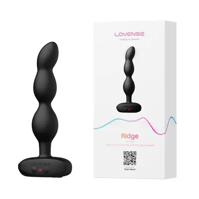 Lovense Ridge - Анальний стимулятор з вібрацією та ротацією, 14.7х3.4 см (чорний)