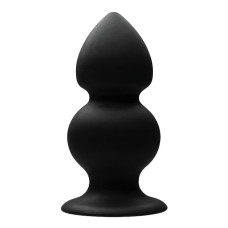 Tom of Finland Weighted Silicone Anal Plug - Большая фигурная анальная пробка, 12,7х5,7 см (чёрный)