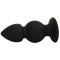 Tom of Finland Weighted Silicone Anal Plug - Большая фигурная анальная пробка, 12,7х5,7 см (чёрный)