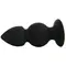 Tom of Finland Weighted Silicone Anal Plug - Большая фигурная анальная пробка, 12,7х5,7 см (чёрный)