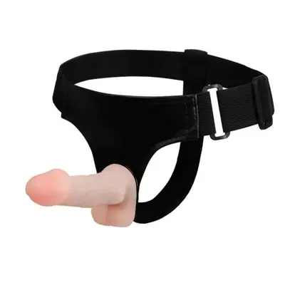 LyBaile Jessica Strap-On - Страпон з двома насадками, 10.5х3 см (тілесний)