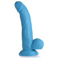 Pop Peckers 7.5" Dildo With Balls - Blue - Фаллоимитатор, 21,5 см (голубой)