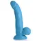 Pop Peckers 7.5" Dildo With Balls - Blue - Фаллоимитатор, 21,5 см (голубой)