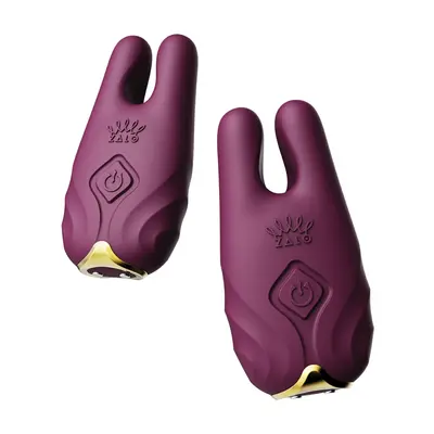 Zalo - Nave Velvet Purple - Комплект смарт-вибраторов для сосков с насадками (фиолетовый)