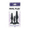 Toy Joy Curvy Companions Kit 3Pcs - Набор анальных пробок, 3 шт (чёрный)
