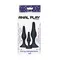 Toy Joy Curvy Companions Kit 3Pcs - Набор анальных пробок, 3 шт (чёрный)