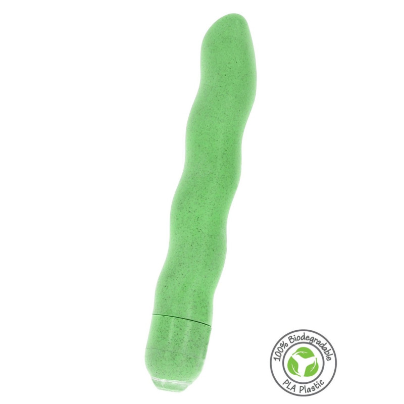 Fuck Green Organic Wave Vibrator - Вибратор, 18 см (зеленый)