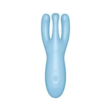 Satisfyer Threesome 4 - Вібратор для клітора, 14х5.6 см (блакитний)