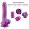 Реалістичний вібратор 8.2″ для секс-машин Hismith Purple Silicone Dildo