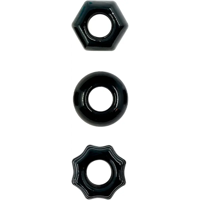 Ns Novelties Renegade Chubbies Rings - Набор эрекционных колец (чёрный) Ns Novelties Renegade Chubbies Rings - Набор эрекционных колец (чёрный)