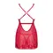Obsessive - Lacelove babydoll & thong - Сексуальний комплект, XL/2XL (червоний)
