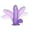 LoveToy Jelly Studs Crystal Dildo Small 6" - Фаллоимитатор с мошонкой, 15 см