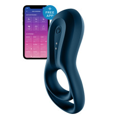 Satisfyer Epic Duo Connect App - эрекционное смарт кольцо с вибрацией, 11.1х4.9 см (синий)