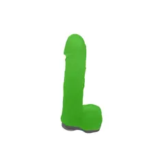 Чистий Кайф Green size S - Крафтове мило-член із присоскою, 12х2,6 см (зелений)