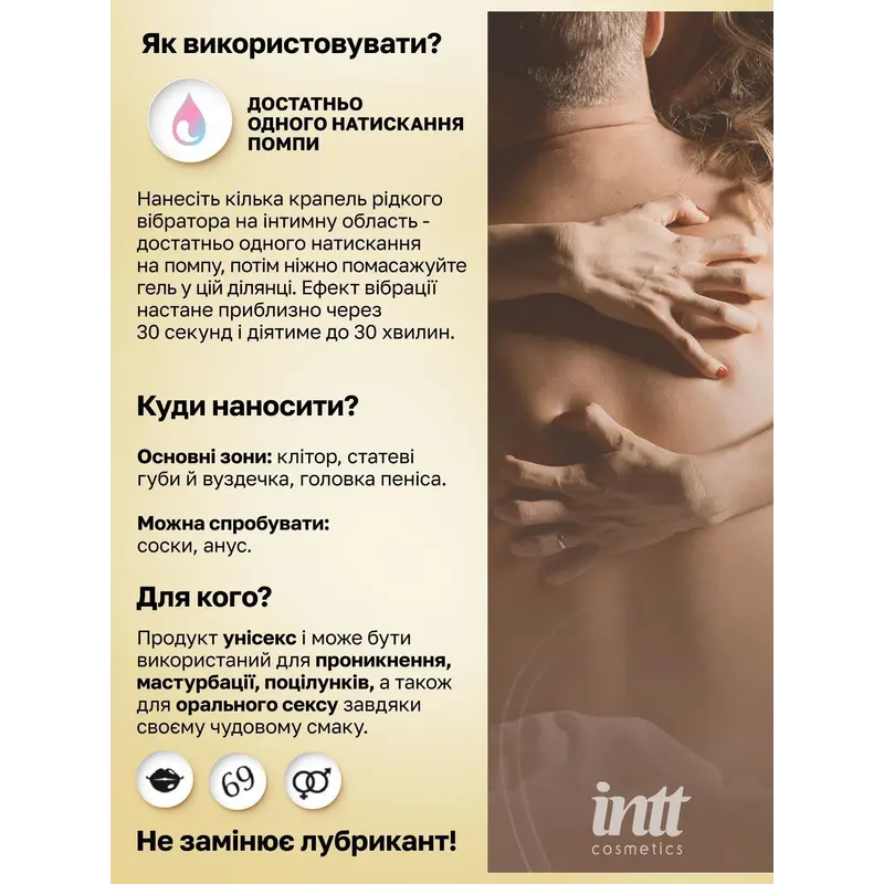 Жидкий вибратор Intt, 15 мл (сахарная вата)