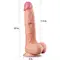 10" Dual Layer Platinum Silicone Cock - Фаллоимитатор, 25 см (телесный)