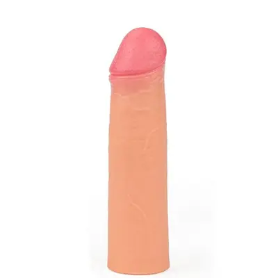 LoveToy Revolutionary Silicone Nature Extender - Еластична насадка, що подовжує, на член, +5 см (тілесний)