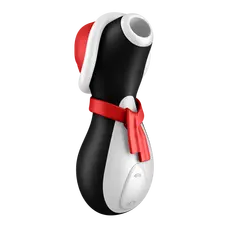 Satisfyer Penguin Holiday Edition – Вакуумний стимулятор, 12,5 см (чорний з білим)