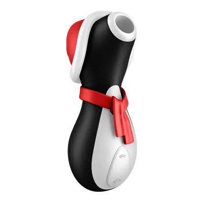 Satisfyer Penguin Holiday Edition - Вакуумный стимулятор, 12,5 см (черный с белым)