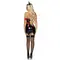 Leg Avenue-Vinyl Naughty Nurse Black/Red - Сексуальний костюм медсестри, S