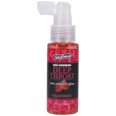 Doc Johnson GoodHead DeepThroat Spray – спрей для глибокого мінету, 59 мл (полуниця)