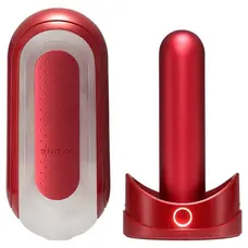 Tenga Flip Zero Red + Flip Warming Set мастурбатор з підігрівом, 18х7 см (червоний)