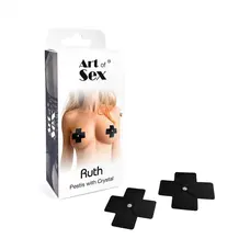 Art of Sex - Ruth pestis with Crystal - Сексуальні наклейки на груди (чорний)