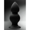Tom of Finland Weighted Silicone Anal Plug - Большая фигурная анальная пробка, 12,7х5,7 см (чёрный)