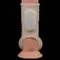 LoveToy Vibrating Drip Knights Ring with Scrotum Sleeve - стимулююча вібронасадка на член, 13 см (білий)