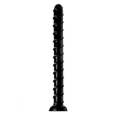 Hosed Swirl Hose 18" Long - длинный спиральный анальный стимулятор, 48.3х5.1 см (чёрный)