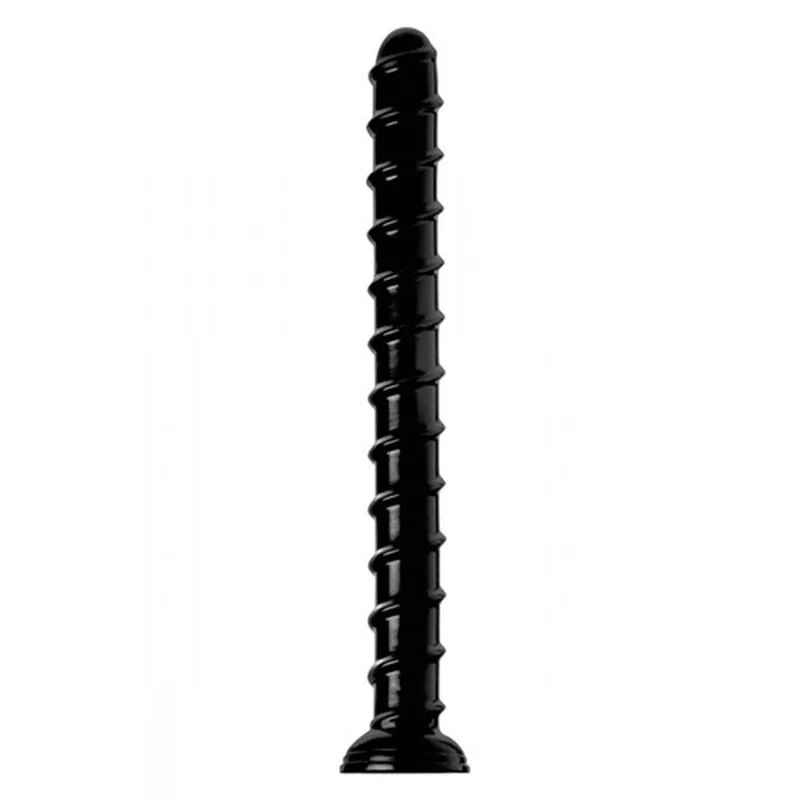 Hosed Swirl Hose 18" Long - длинный спиральный анальный стимулятор, 48.3х5.1 см (чёрный)
