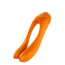 Satisfyer Candy Cane Orange - Вибратор на палец, 11х3.5 см (оранжевый)