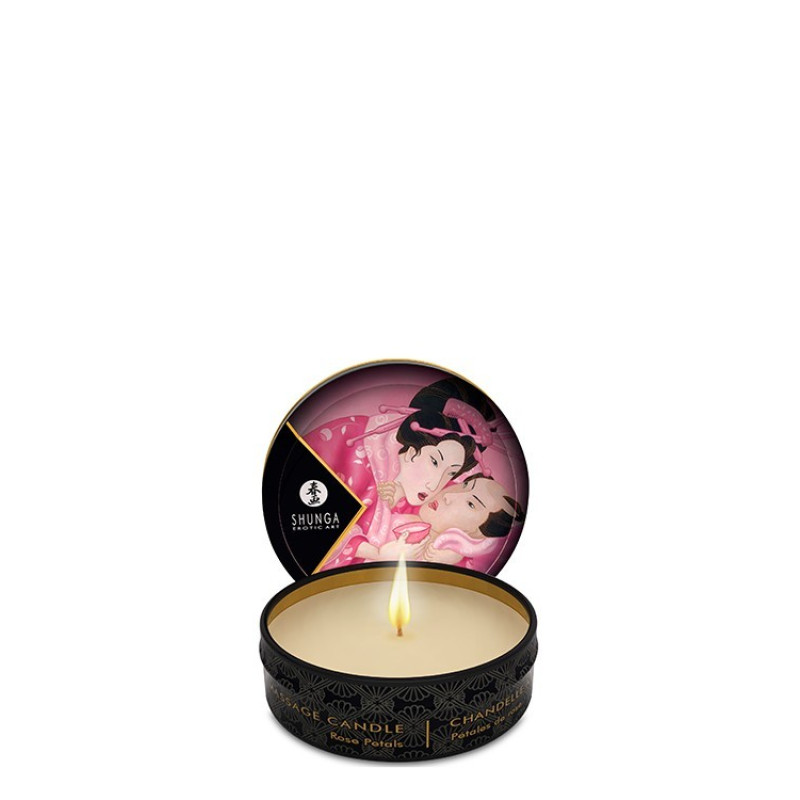 Shunga Candle Rose Petals - Массажная свеча с ароматом роз, 30 мл