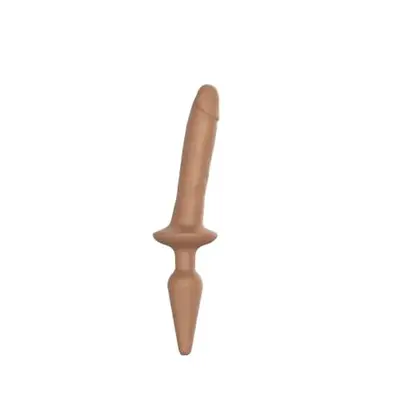 Strap-On-Me Switch Plug-In Dildo S - Анальна пробка та фалоімітатор, 12.8х2.8 см та 8х3.3 см (тілесний)