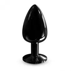 Dorcel - Diamond Plug - Металева анальна пробка з прикрасою у вигляді кристала (чорна) L