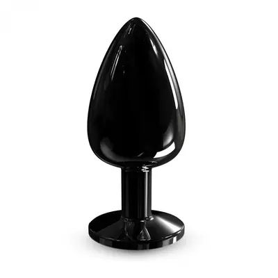 Dorcel - Diamond Plug - Металлическая анальная пробка с украшением в виде кристалла (чёрная) L