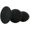 Tom of Finland Weighted Silicone Anal Plug - Большая фигурная анальная пробка, 12,7х5,7 см (чёрный)