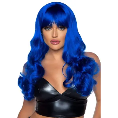 Leg Avenue-Misfit Long Wavy Wig Blue - Парик, ярко-синий
