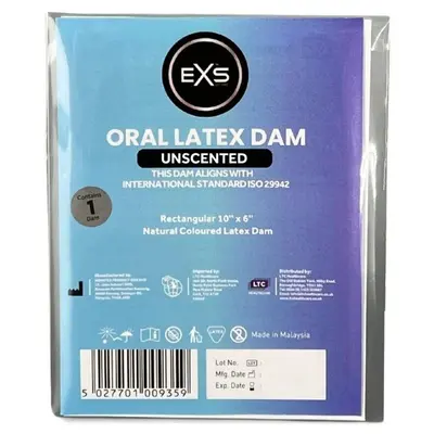 Латексна серветка для орального сексу EXS Oral Latex Dam Uncented без аромату