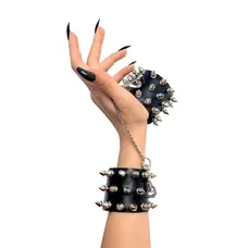 Art of Sex - Rose Spiked Leather Handcuffs - Наручники с шипами, натуральная кожа