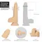 Bms Factory Naked Addiction 6.5" Thrusting Dong With Remote - Вібратор з пульсацією, 16.5х3.4 см